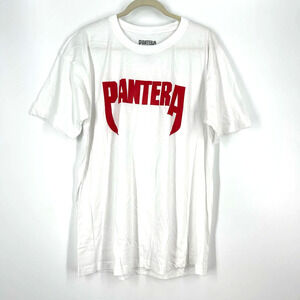 Pantera White Band Tee 100% Cotton T-Shirt Size 2XL NWOT